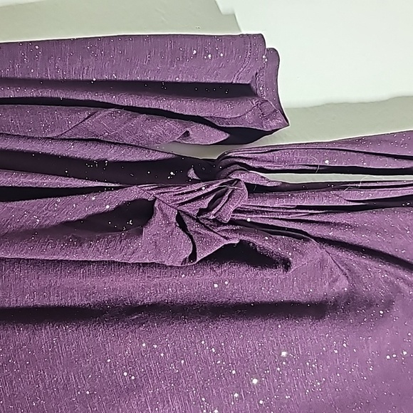 LANE BRYANT,‎ Y2K women's purple top with gold bling. Size 22/24. Tie at side. - Picture 5 of 12